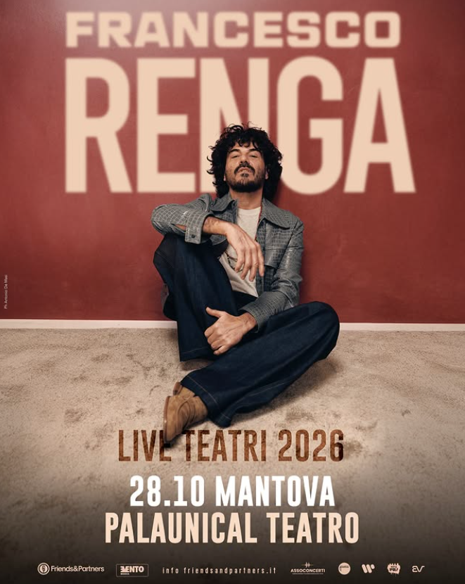 Featured image for “Francesco Renga farà tappa a Mantova al PalaUnical il 28 ottobre per una data ufficiale del suo tour “Live Teatri””