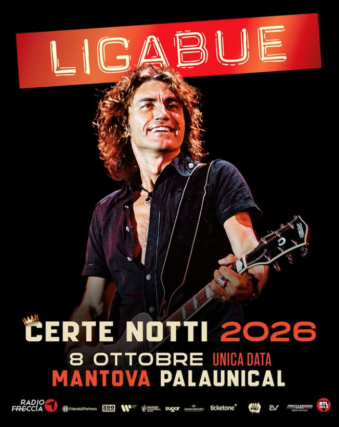 Featured image for “Il gran finale de “La notte di Certe Notti” di Luciano Ligabue arriverà per un’unica data a Mantova sul palco del PalaUnical l’8 ottobre”