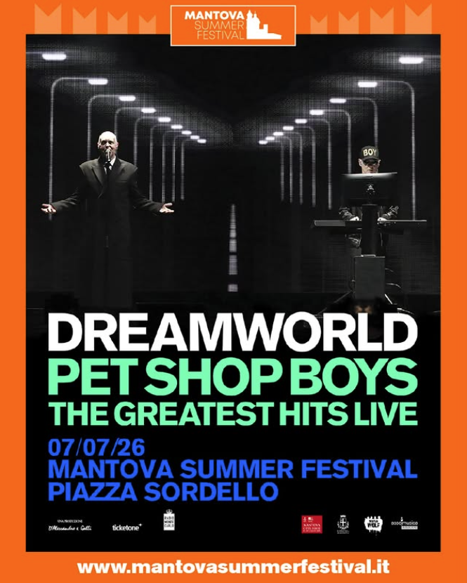 Featured image for “Il 7 luglio Piazza Sordello si trasforma nel dancefloor più elegante d’Italia: i Pet Shop Boys portano il loro tour mondiale sotto le stelle di Mantova!”