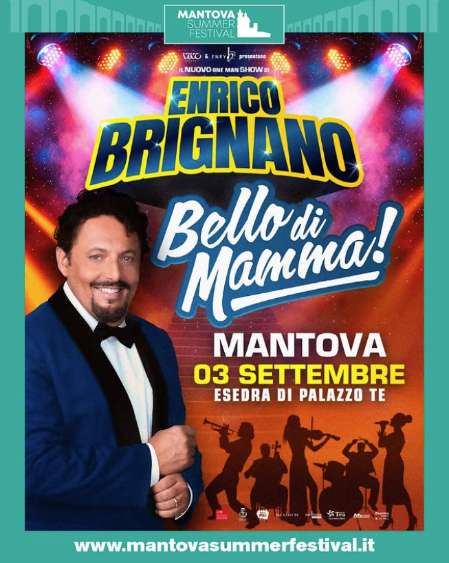 Featured image for “Il 3 settembre l’Esedra di Palazzo alzerà il sipario per uno dei più acclamati spettacoli comici di Enrico Brignano: “Bello di Mamma!””