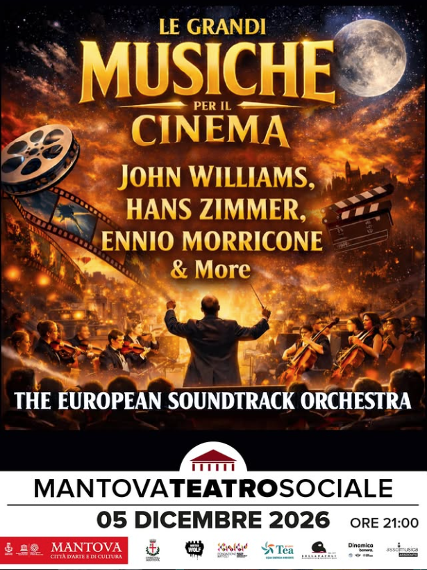 Featured image for “La grande musica del Cinema arriva al Teatro Sociale di Mantova il 5 dicembre attraverso l’esecuzione di virtuosa della European Soundtrack Orchestra”