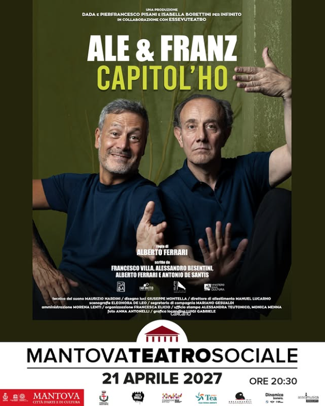 Featured image for “Il 21 aprile 2027 il Teatro Sociale di Mantova ospita “CAPITOL’HO”, il nuovo spettacolo di Ale&Franz!”