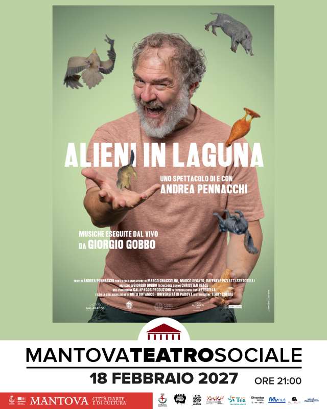 Featured image for “Alieni in Laguna: la ballata eco-narrativa di Andrea Pennacchi al Teatro Sociale di Mantova il 18 febbraio”