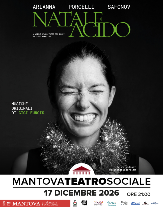 Featured image for “Arianna Porcelli Safonov sarà al Teatro Sociale di Mantova il 17 dicembre con il suo ultimo spettacolo “NATALE ACIDO””