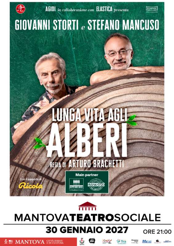 Featured image for “Il 30 gennaio arriva al Teatro Sociale di Mantova “Lunga vita agli Alberi!” lo spettacolo teatrale di Giovanni Storti e Stefano Mancuso”